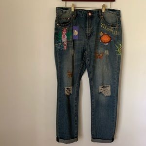 High Rise Denim Boyfriend Junior Jeans